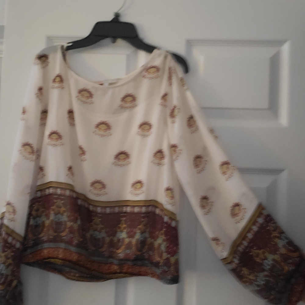 Sheer cream top